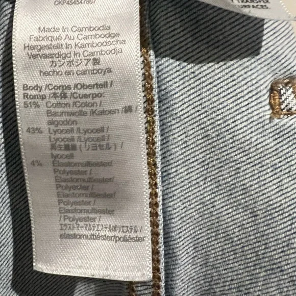 Madewell the perfect vintage straight leg light wash cropped 31 raw hem - Picture 13 of 13